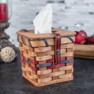 Square Tissue Box Holder | Amish Wicker Kleenex Box Cover