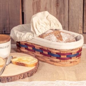 Medium Bread Warming Basket | Cozy Amish Woven Wicker Serving Basket