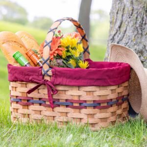 Large Wicker Garden Basket | Amish Woven Farmers Market Basket