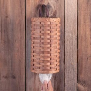 Grocery Bag Holder | Amish Wicker Plastic Bag Storage & Dispenser