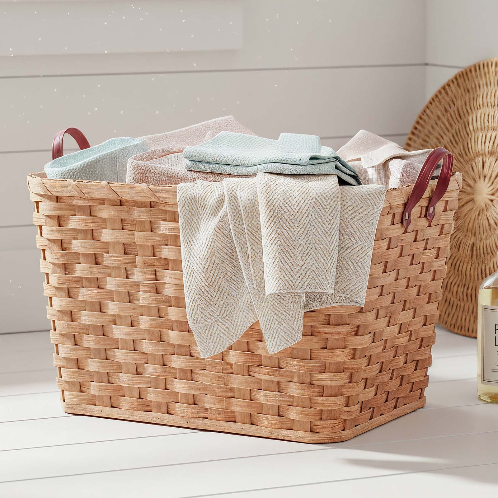 Vintage Wicker Laundry Basket | Extra Large Retro Amish Woven