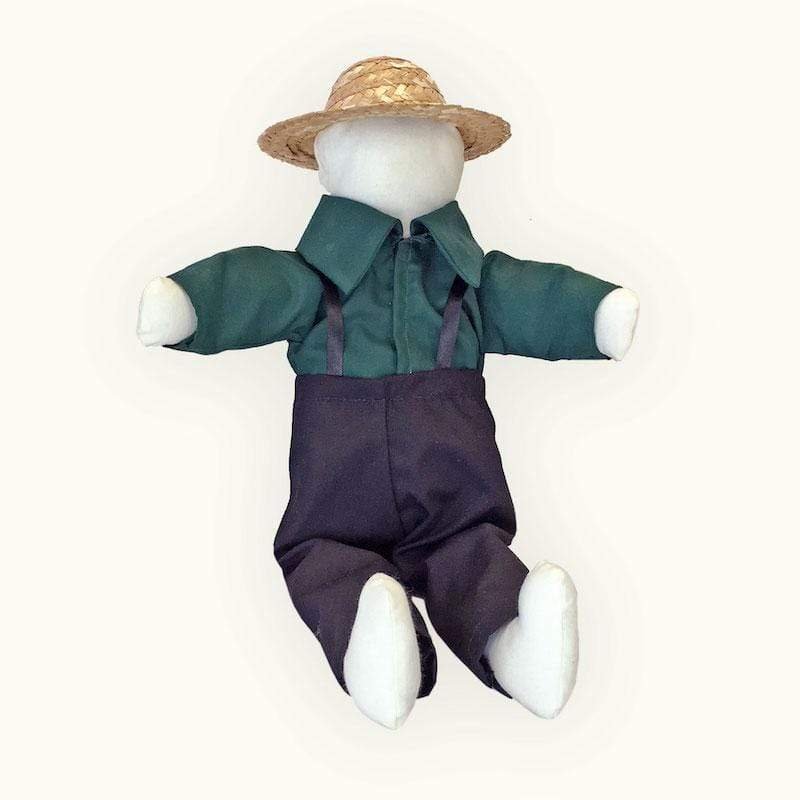 Amish Boy Doll | 18" Handsewn Faceless Doll w/Hat - Image 4