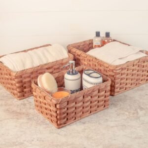 Alternative view of Nesting Storage Baskets | 3 Piece Decorative Shelf Storage Basket Set