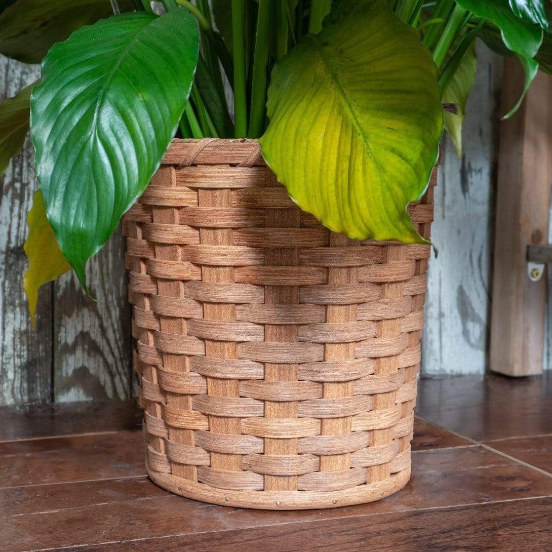 11" Woven Wicker Waste Basket | Decorative Amish Woven Wastebasket - Image 4
