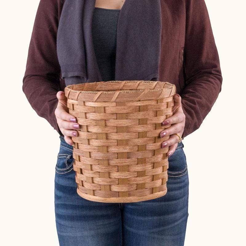11" Woven Wicker Waste Basket | Decorative Amish Woven Wastebasket - Image 5