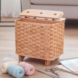 Alternative view of Knitting Basket | Amish Wicker Yarn Storage & Organizer