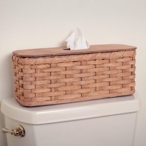 Alternative view of Toilet Tank Basket | Amish Wicker Back Of Toilet Basket