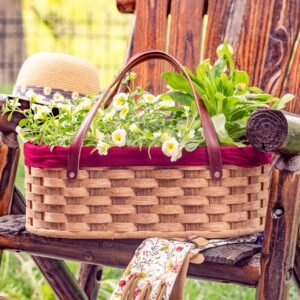 Alternative view of Garden Harvest Caddy | Amish Wicker Farmer’s Produce Basket