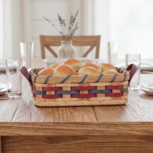 Alternative view of Dinner Roll Basket | Amish Wicker Small Bread Basket