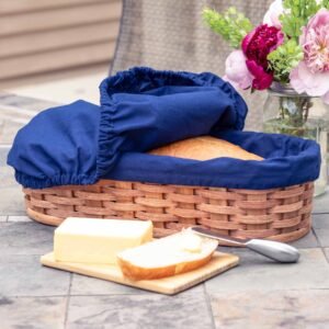 Alternative view of SALE! Large Bread Warming Basket | Amish Family Size & French Bread Basket