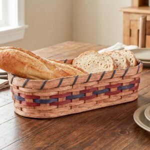 Alternative view of SALE! Large Bread Warming Basket | Amish Family Size & French Bread Basket