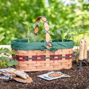 Alternative view of Medium Wicker Garden Basket | Amish Woven Farmers Market Basket