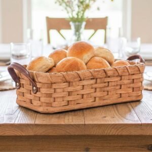 Alternative view of Bread Serving Basket | Amish Wicker Large Bread Basket