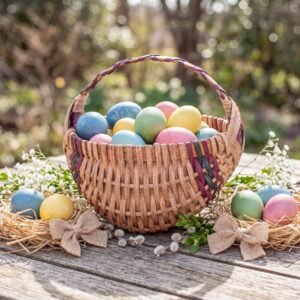 Alternative view of Small Wicker Egg Basket | 9" Amish Egg Gathering Basket