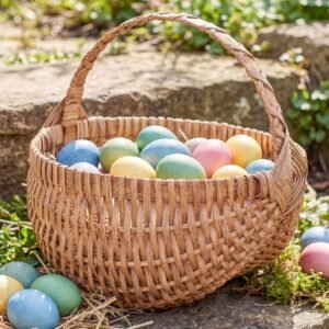 Alternative view of Large Wicker Egg Basket | 12" Amish Egg Gathering Basket