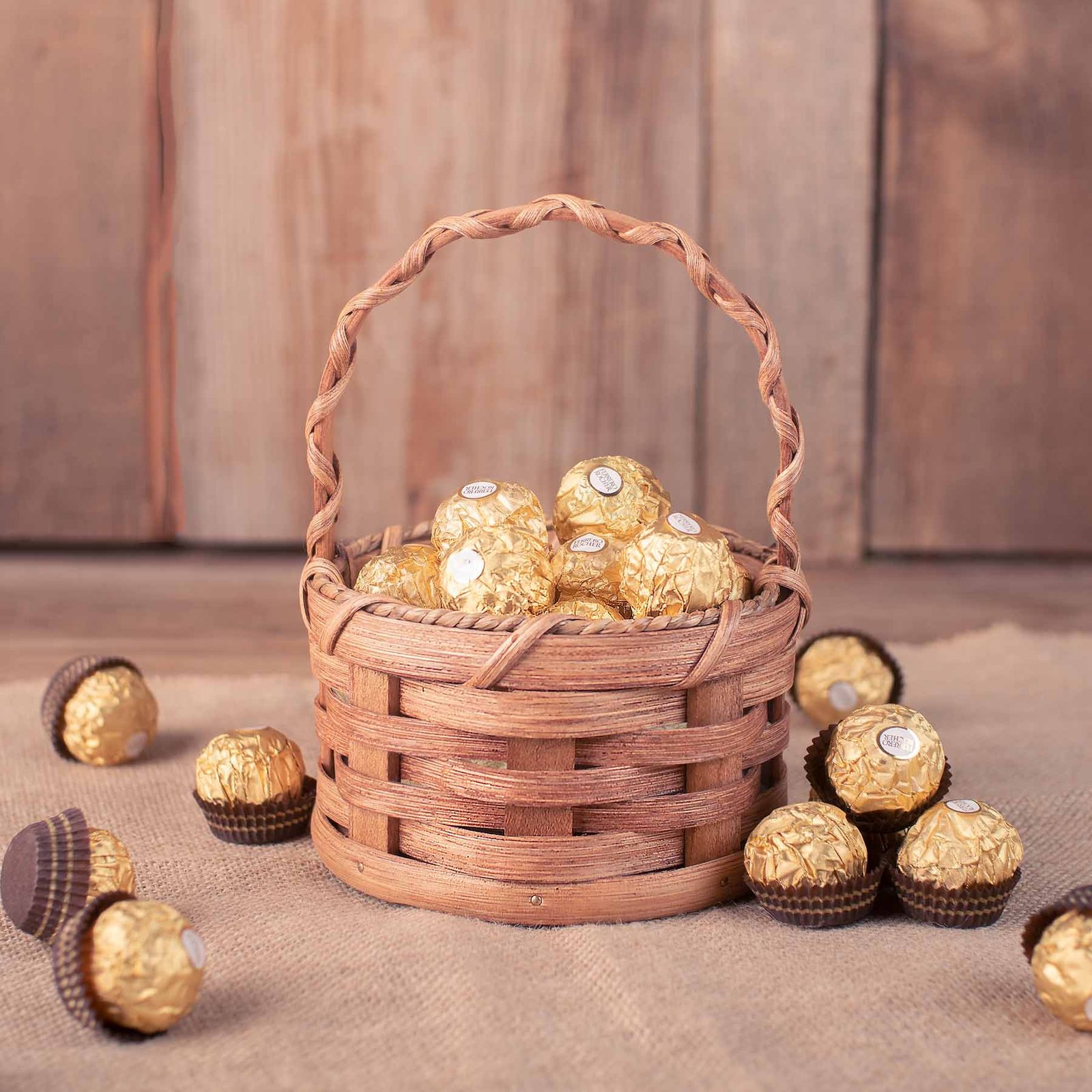 Candy & Gift Giving Basket | Amish Wicker Basket w/Handle - Image 2