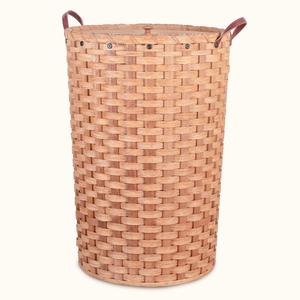 Wicker Hamper | Extra-Large Round Woven Laundry Basket w/Lid - Image 3