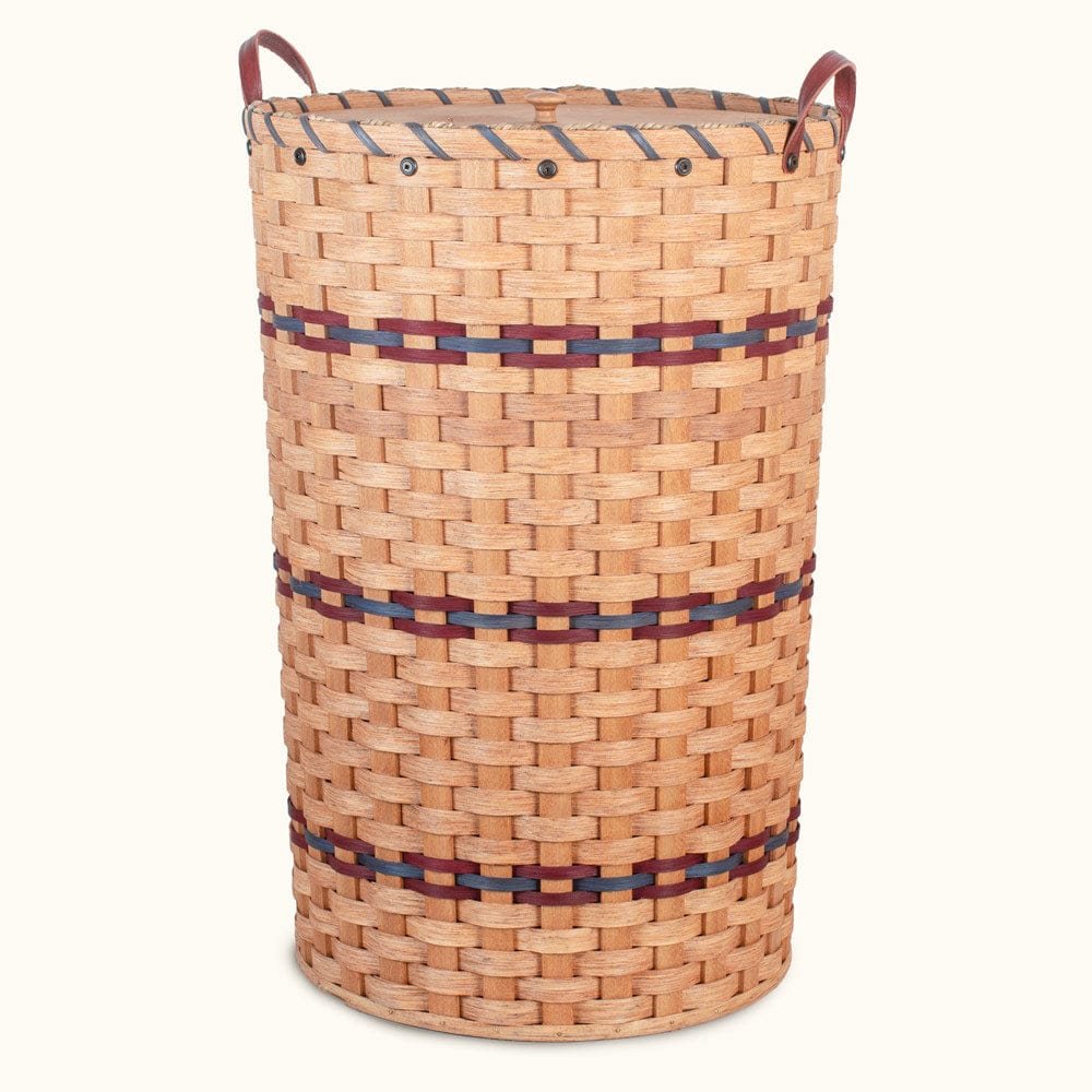 Wicker Hamper | Extra-Large Round Woven Laundry Basket w/Lid - Image 4