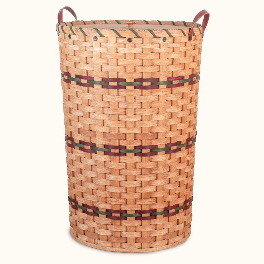 Wicker Hamper | Extra-Large Round Woven Laundry Basket w/Lid - Image 5