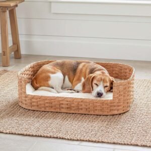 Medium Wicker Dog Bed | Amish Woven Pet Bed Basket